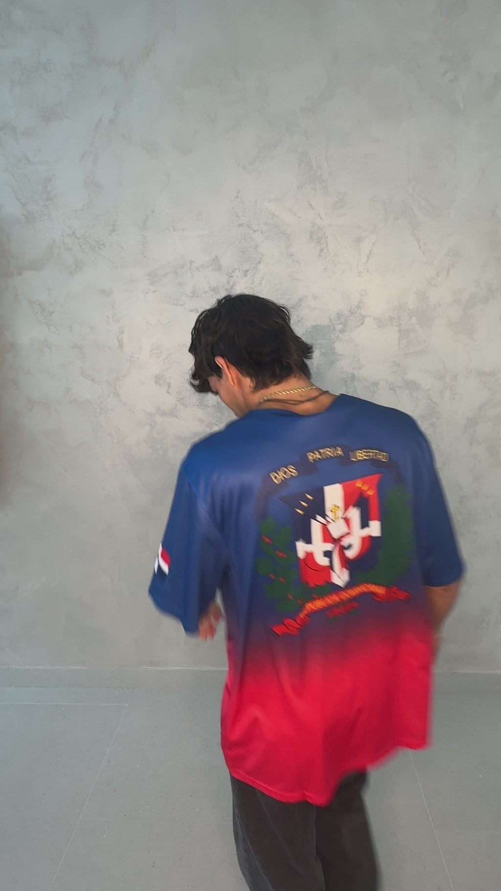 Dominican Republic Baseball Jersey – Blue/Red Embroidered