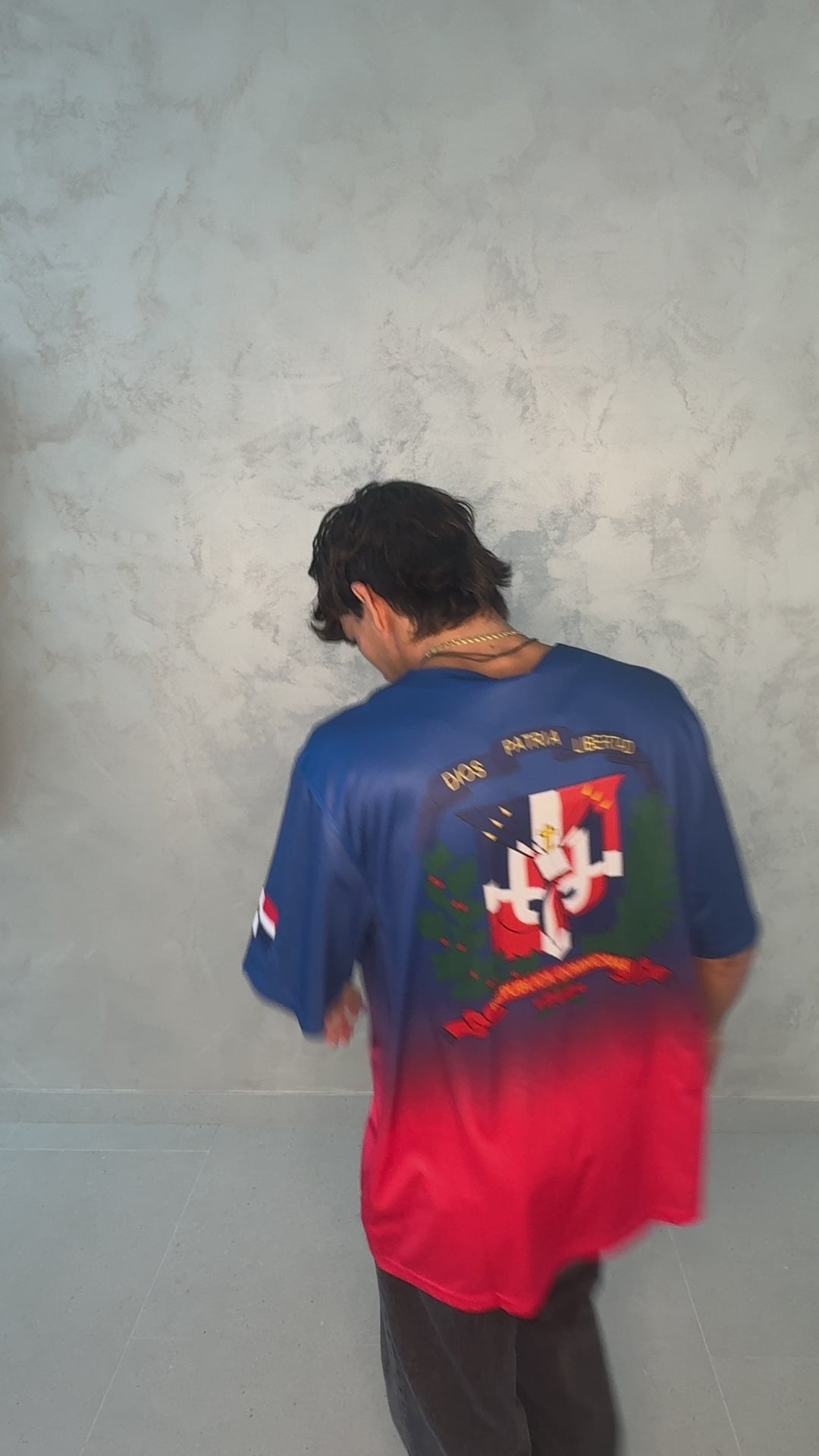 Dominican Republic Baseball Jersey – Blue/Red Embroidered