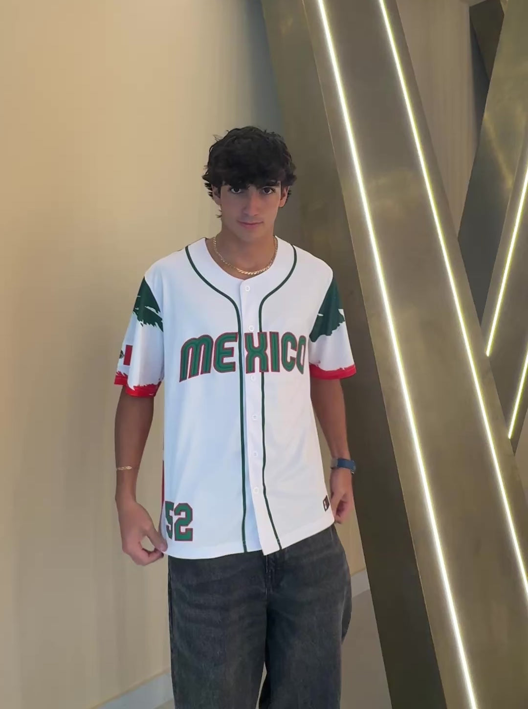 Mexico Embroidered Baseball Jersey –  Eagle Design, Unisex #52