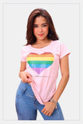 Pride t-shirt LGTBQ community Gay Model Rainbow Heart - Tainowears NYC
