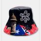 Puerto Rico Bucket Hats Black Red Blue - Tainowears NYC
