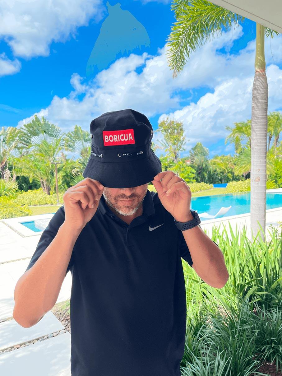 Puerto Rico Bucket Hats Black, Unisex, Polycotton - Tainowears NYC