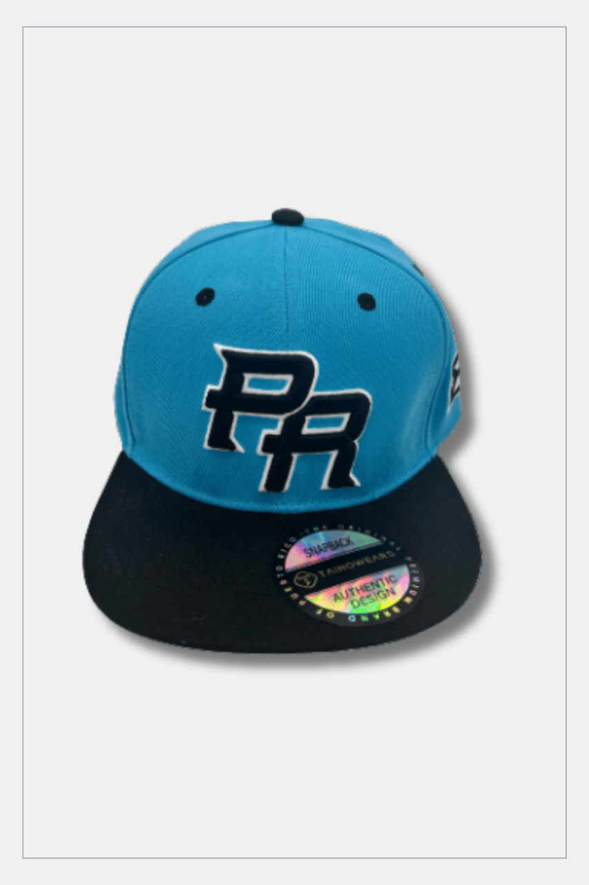 Puerto Rico Caps Exclusive Design SKY BLUE PR Black Flag - Tainowears NYC