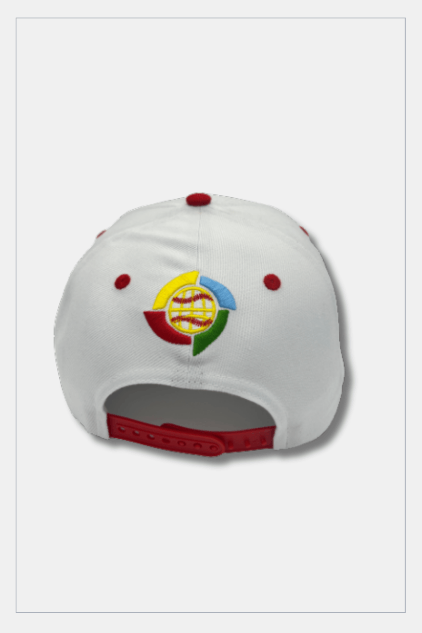 Puerto Rico Caps Exclusive Design White Red PR Red - Tainowears NYC