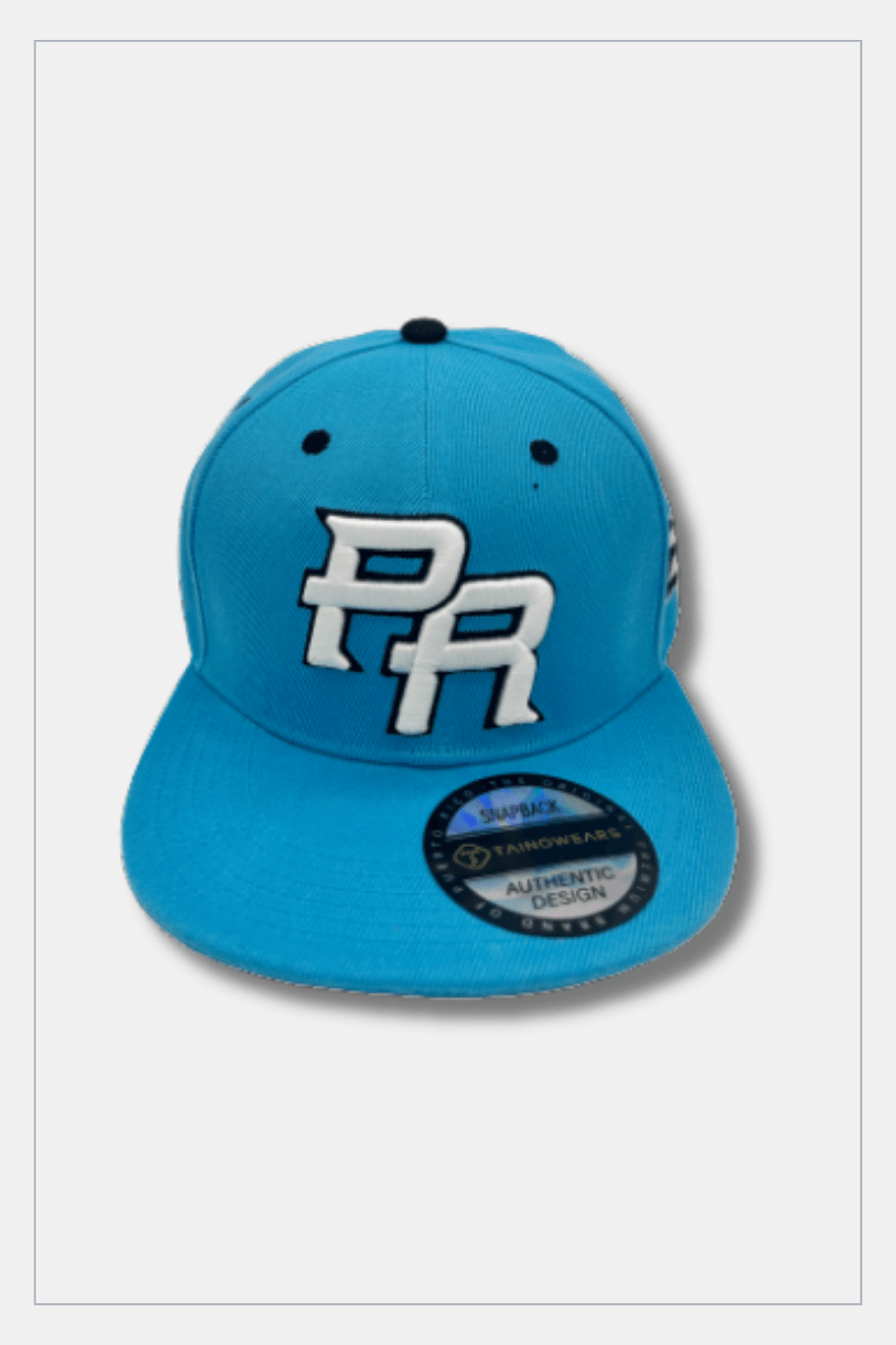 Puerto Rico Caps - Sky Blue PR White Exclusive Design - Tainowears NYC