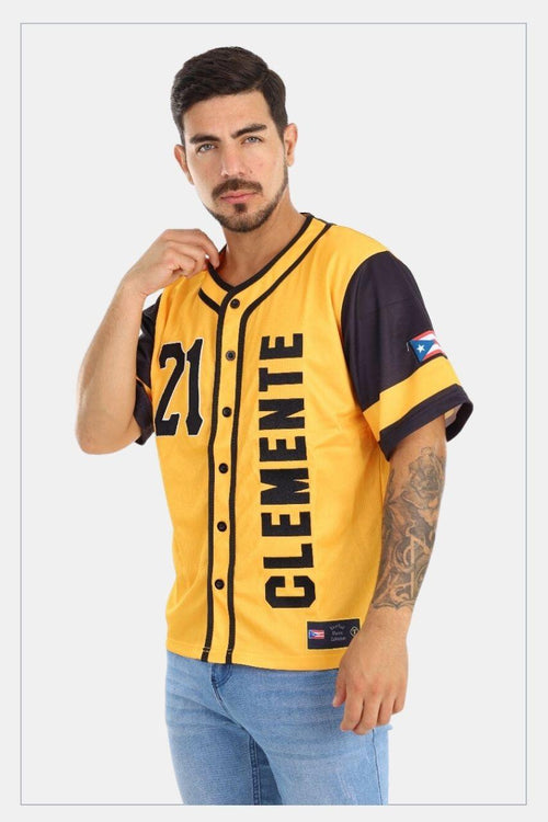 Puerto Rico Clemente Pirates' Jersey 21 Yellow - Tainowears NYC