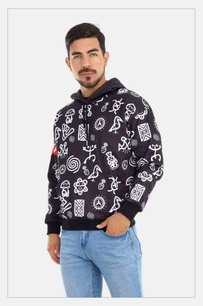 Puerto Rico Hoodie Taino Symbols (Sweatshirt) - Tainowears NYC