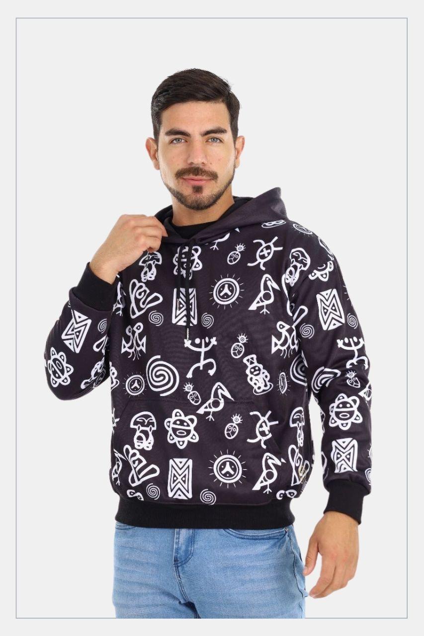Puerto Rico Hoodie Taino Symbols (Sweatshirt) - Tainowears NYC