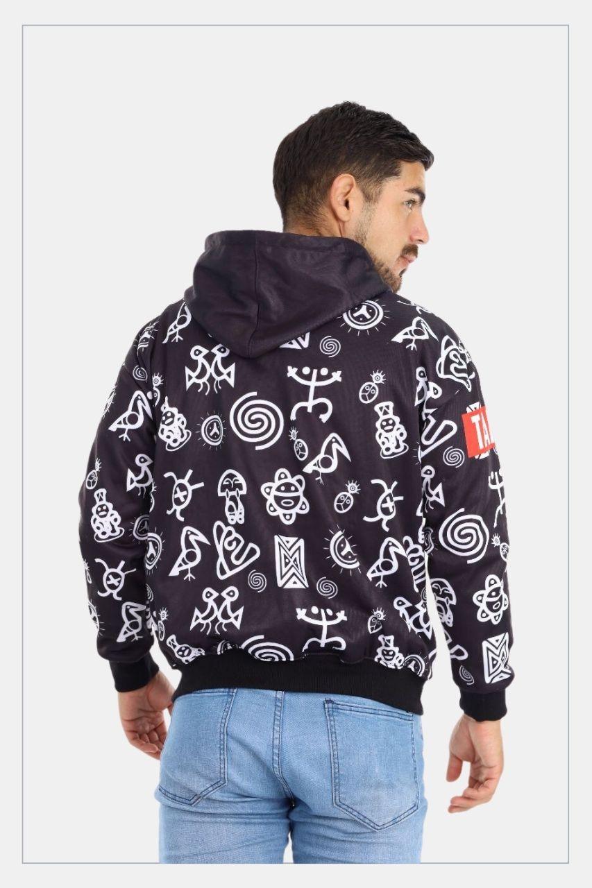Puerto Rico Hoodie Taino Symbols (Sweatshirt) - Tainowears NYC