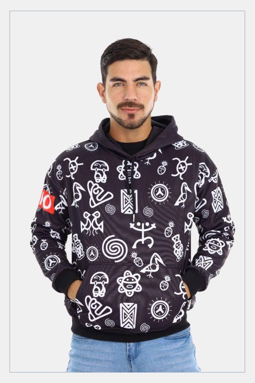 Puerto Rico Hoodie Taino Symbols (Sweatshirt) - Tainowears NYC