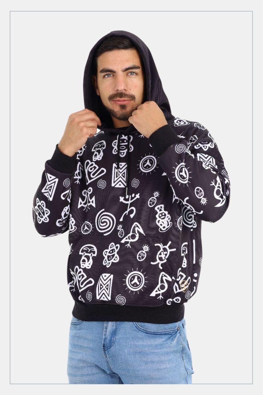 Puerto Rico Hoodie Taino Symbols (Sweatshirt) - Tainowears NYC