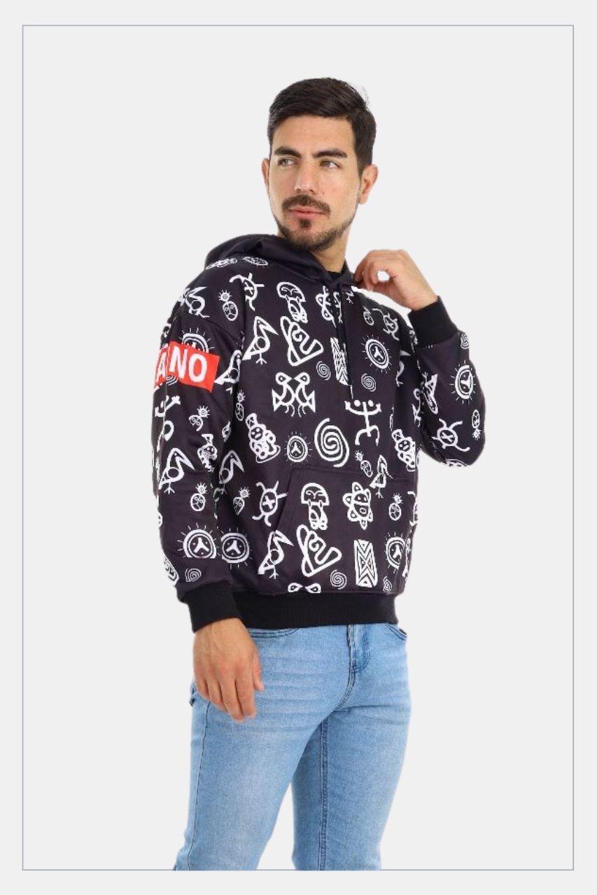 Puerto Rico Hoodie Taino Symbols (Sweatshirt) - Tainowears NYC