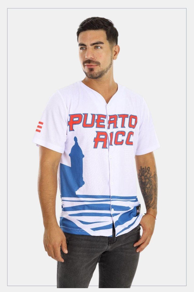 Puerto Rico Jersey Olas Blue - Tainowears NYC