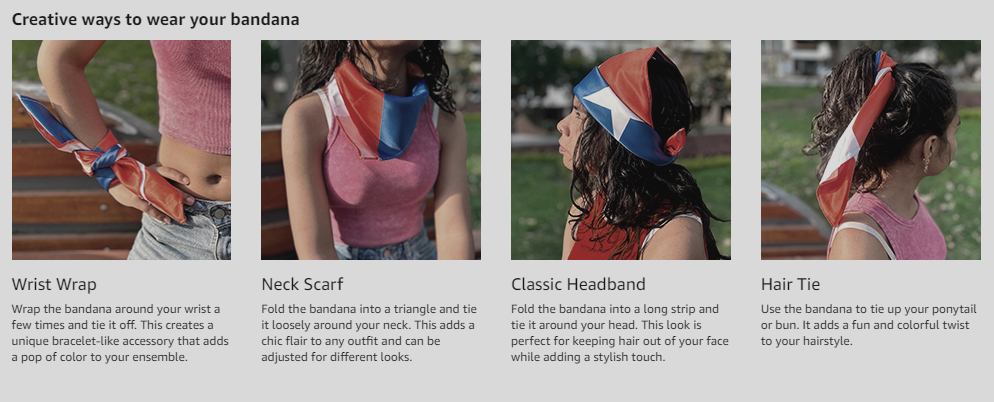 Símbolos Taíno Satin Bandana | Puerto Rico Fashion