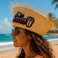 Salsa Pava Straw Hat with 5D Embroidered Puerto Rico Patch