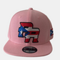 Pink Puerto Rico Snapback Cap – Adjustable Flatbill Hat with PR Flag Embroidery | Boricua Streetwear