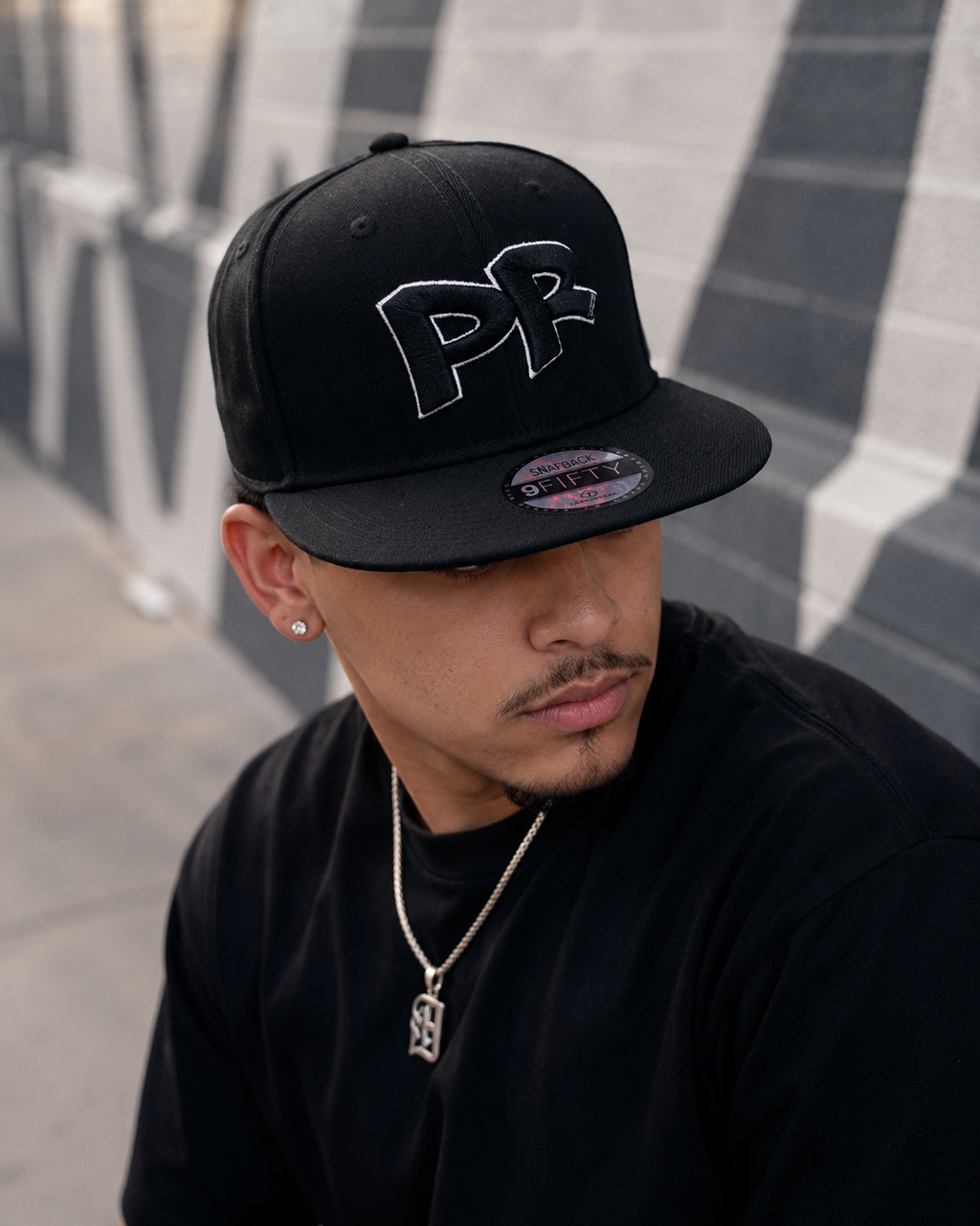 Puerto Rico Urban Black Flat Brim Snapback Hat – 5D Embroidered Cap