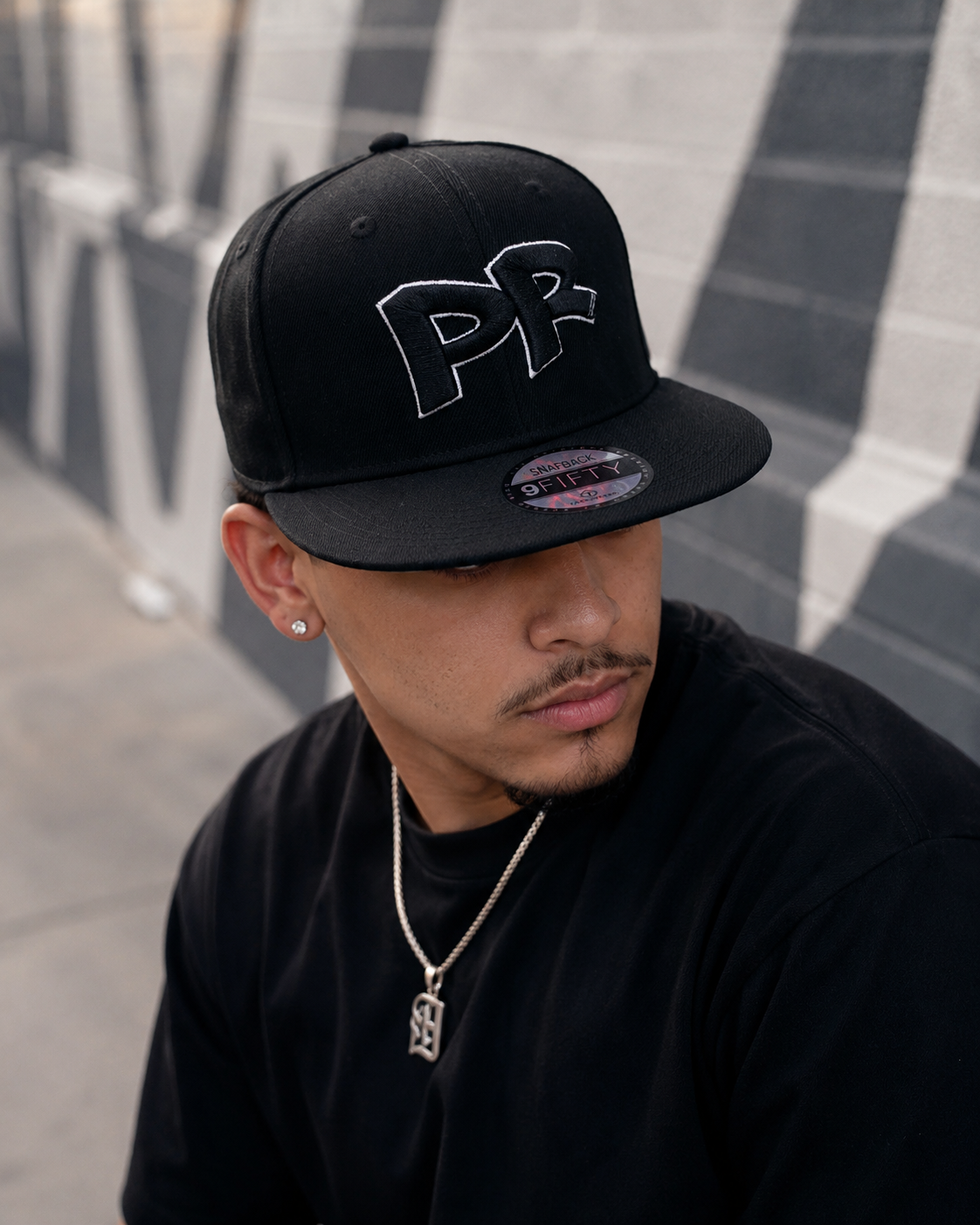 Puerto Rico PR Black Flat Brim Snapback Hat – 5D Embroidered Cap