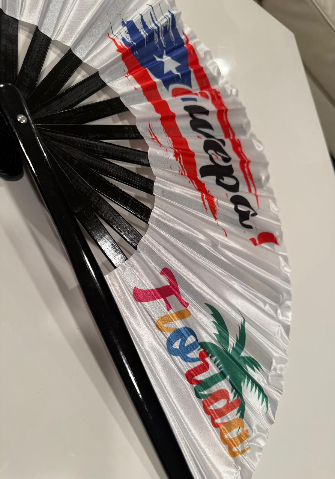 ¡Wepa! Florida Folding Fan – Premium Nylon & Bamboo