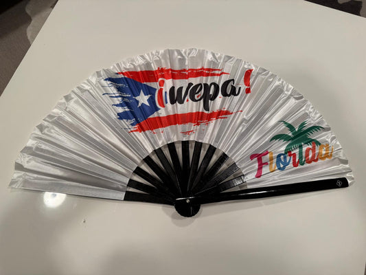 ¡Wepa! Florida Folding Fan – Premium Nylon & Bamboo
