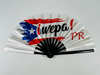 ¡Wepa! Puerto Rico Folding Fan – Premium Nylon & Bamboo | Puerto Rico Colors