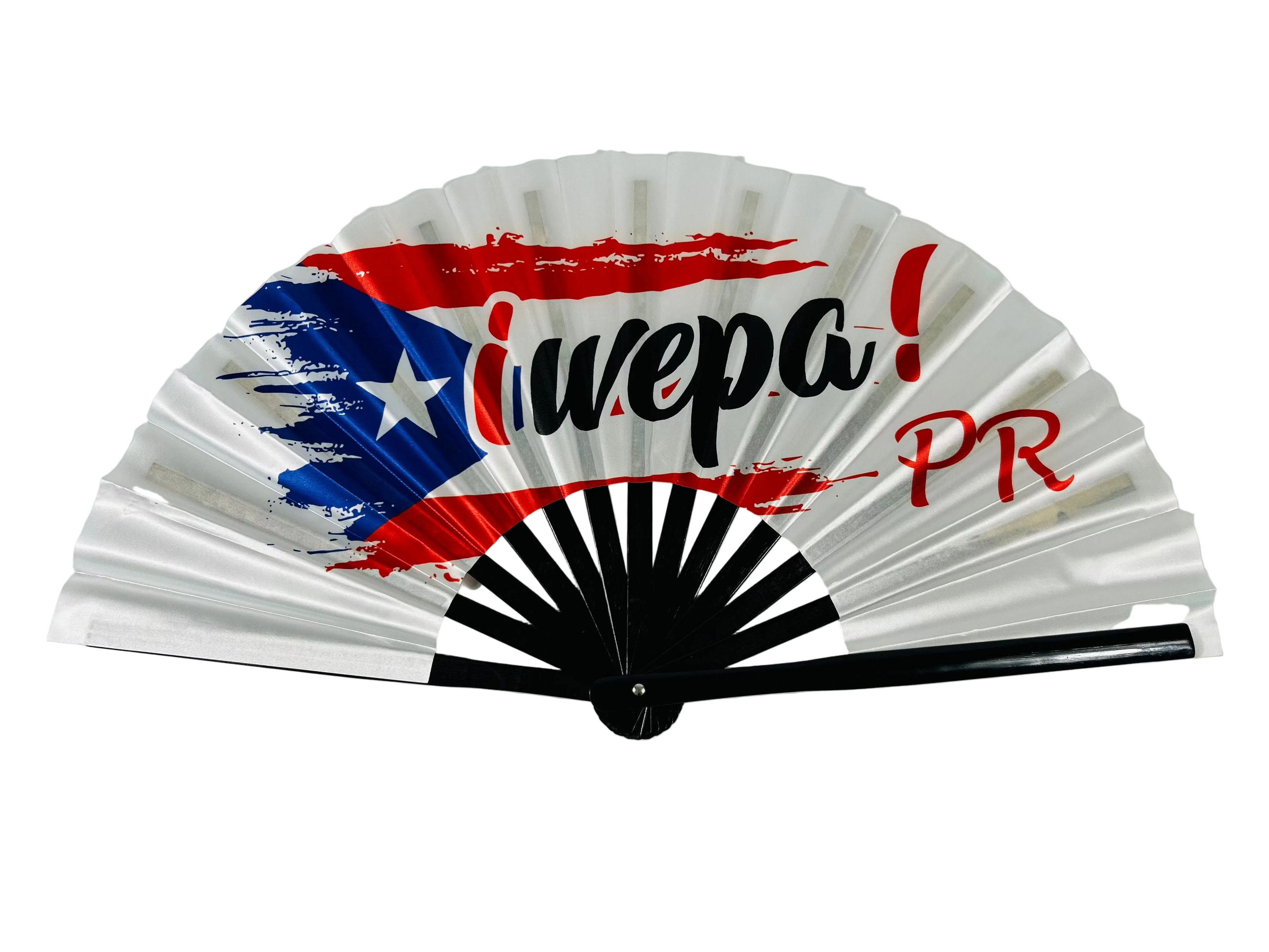 WEPA Puerto Rico Folding Fan – Large Bamboo Clack Hand Fan