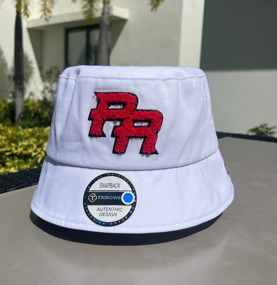 Puerto Rico PR Chenille Bucket Hat | Cotton Festival Hat